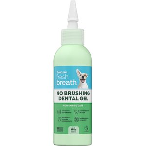 TropiClean Fresh Breath No Brushing Dog Toothpaste Gel, 4-fl oz bottle