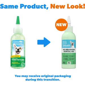 TropiClean Fresh Breath No Brushing Dog Toothpaste Gel, 4-fl oz bottle