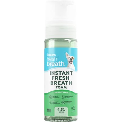 TropiClean TropiClean Fresh Breath Foam Instant Dental Dog Breath Freshener, 4.5-oz bottle