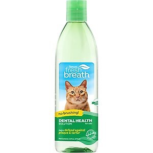 TropiClean Fresh Breath Oral Care Cat Water Additive, 16-fl oz bottle