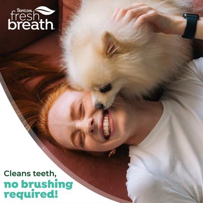 Show full view: TropiClean Fresh Breath Oral Care Clean Teeth Plaque & Tartar Defense Puppy Dental Gel, 2-fl oz bottle slide 9 of 11