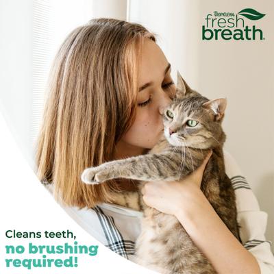 Show full view: TropiClean Fresh Breath Oral Care Clean Teeth Plaque & Tartar Remover Cat Dental Gel, 2-fl oz bottle slide 9 of 11