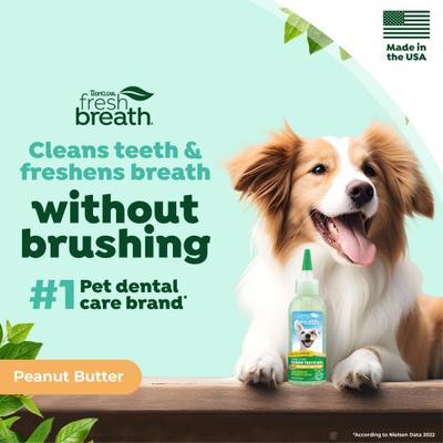Show full view: TropiClean Fresh Breath Oral Care Clean Teeth Plaque & Tartar Remover Peanut Butter Flavored Dog Dental Gel, 4-fl oz bottle slide 3 of 10