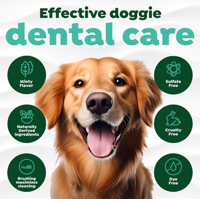 Show full view: TropiClean Fresh Breath Oral Care Helps Remove Plaque & Tartar Large Dog Toothbrush Kit, bundle of 2 slide 6 of 12