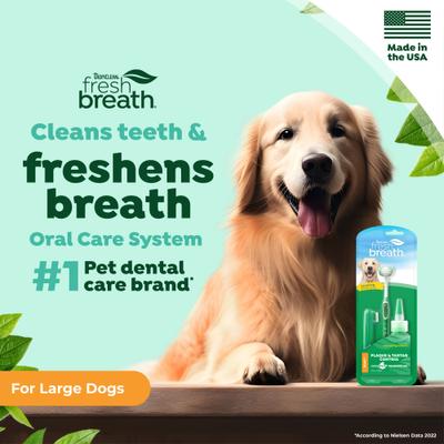 Show full view: TropiClean Fresh Breath Oral Care Plaque & Tartar Remover Large Dog Toothbrush Kit slide 4 of 12