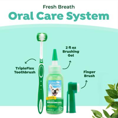 Show full view: TropiClean Fresh Breath Oral Care Plaque & Tartar Remover Small/Medium Dog Toothbrush Kit slide 5 of 12