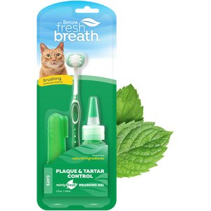 TropiClean Fresh Breath Plaque & Tartar Remover Cat Dental Kit