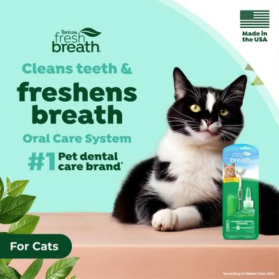 Show full view: TropiClean Fresh Breath Plaque & Tartar Remover Cat Dental Kit slide 4 of 12