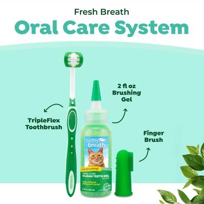 Show full view: TropiClean Fresh Breath Plaque & Tartar Remover Cat Dental Kit slide 5 of 12