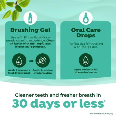 Show full view: TropiClean Fresh Breath Total Care Cleans Teeth & Freshens Breath Dental Kit for Large Dogs slide 7 of 11