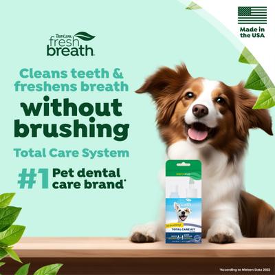 Show full view: TropiClean Fresh Breath Total Care Dog Dental Kit, 2 count slide 4 of 11
