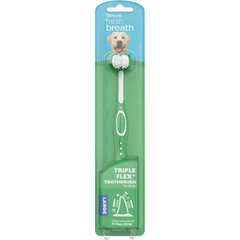TropiClean Fresh Breath Tripleflex Plaque & Tartar Remover Large Dog Toothbrush, 1 count