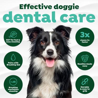 Show full view: TropiClean Fresh Breath Tripleflex Plaque & Tartar Remover Large Dog Toothbrush, 1 count slide 6 of 11