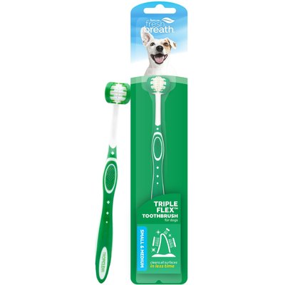TropiClean TropiClean Fresh Breath Tripleflex Plaque & Tartar Remover Small Dog Toothbrush, 1 count