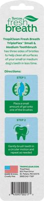 Show full view: TropiClean Fresh Breath Tripleflex Plaque & Tartar Remover Small Dog Toothbrush, 1 count slide 3 of 11