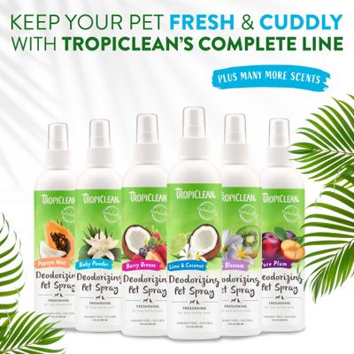 Show full view: TropiClean Deodorizing Perfume & Odor Eliminating Freshen Up Scent Dog & Cat Spray, 8-fl oz bottle slide 9 of 9