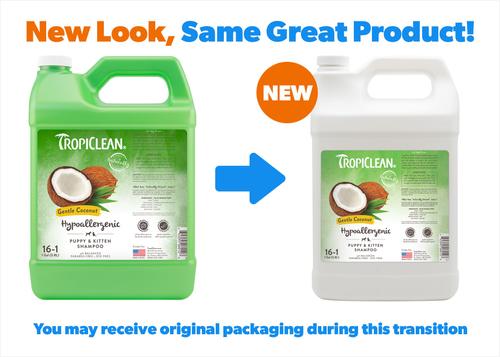 Show full view: TropiClean Hypo-Allergenic Gentle Coconut Puppy & Kitten Shampoo, 1-gal bottle, bundle of 2 slide 4 of 13