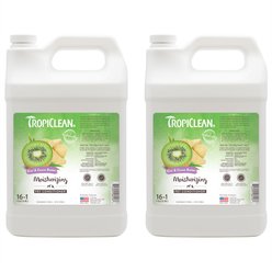 TropiClean Kiwi & Cocoa Butter Detangling & Moisturizing Dog Conditioner, 1-gal bottle, bundle of 2