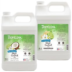 TropiClean Lime & Coconut Deshedding Shampoo, 1-gal bottle + Lime & Cocoa Butter Deshedding Dog Conditioner, 1-gal bottle