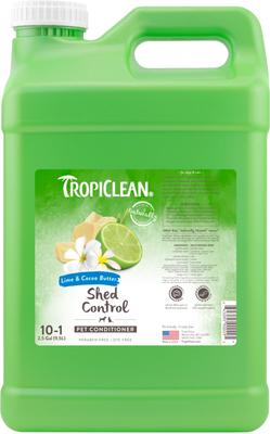 Show full view: TropiClean Lime & Coconut Deshedding Shampoo, 2.5-gal bottle + Lime & Cocoa Butter Deshedding Dog Conditioner, 2.5-gal bottle slide 6 of 10