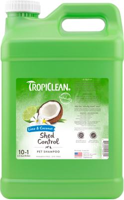 Show full view: TropiClean Lime & Coconut Deshedding Shampoo, 2.5-gal bottle + Lime & Cocoa Butter Deshedding Dog Conditioner, 2.5-gal bottle slide 2 of 10