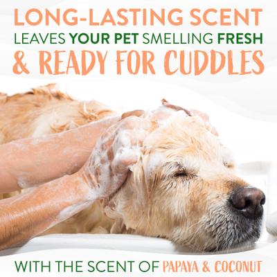Show full view: TropiClean Luxury 2 in 1 Papaya & Coconut Shampoo & Conditioner, 20-fl oz bottle + Papaya Deodorizing Dog & Cat Spray, 8-fl oz bottle slide 5 of 10