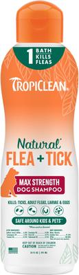 TROPICLEAN Maximum Strength Natural Flea Tick Treatment Dog