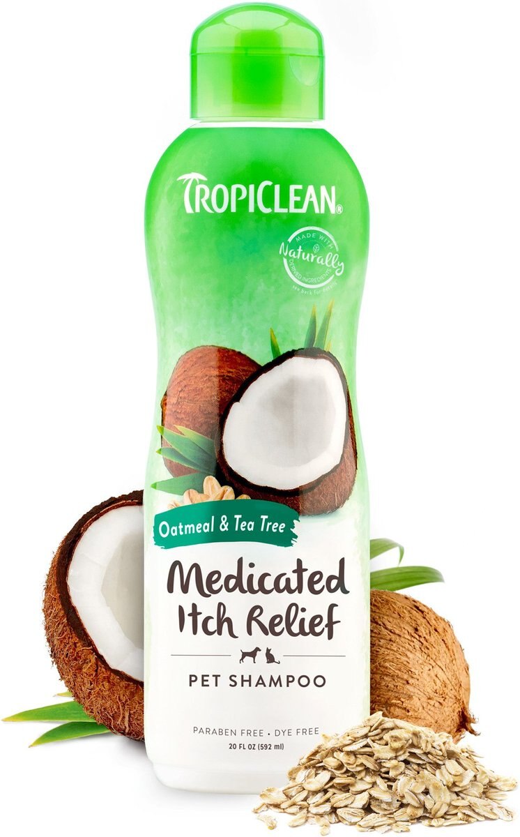 TropiClean Medicated Itchy Skin Relief Oatmeal & Tea Tree Dog Shampoo