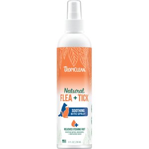 TropiClean Natural Flea & Tick Treatment Bite Relief Dog Spray, 8-fl oz bottle