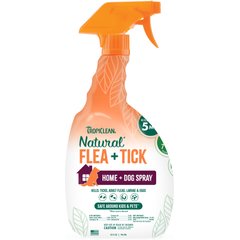 TropiClean Natural Flea & Tick Treatment Spray for Dogs, Citrus Scent, 32-fl oz bottle