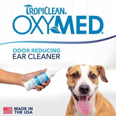 Show full view: TropiClean OxyMed Dog & Cat Ear Cleaner, 4-fl oz bottle slide 4 of 11