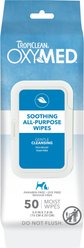 TropiClean OxyMed Gentle Allergy Relief Dog & Cat Wipes, 50 count