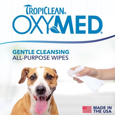 Show full view: TropiClean OxyMed Gentle Allergy Relief Dog & Cat Wipes, 50 count slide 4 of 11