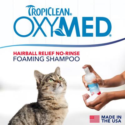 Show full view: TropiClean OxyMed Hairball Remedy No Rinse Waterless Cat Shampoo, 7.4-fl oz bottle slide 3 of 10