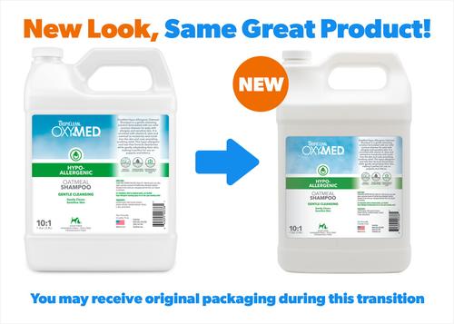 Show full view: TropiClean OxyMed Hypo-Allergenic Oatmeal Dog & Cat Shampoo, Unscented, 1-gal bottle slide 2 of 10