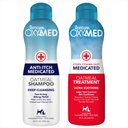 TropiClean OxyMed Medicated Anti-Itch Oatmeal Shampoo, 20-oz bottle + Dog & Cat Treatment Rinse, 20-oz bottle