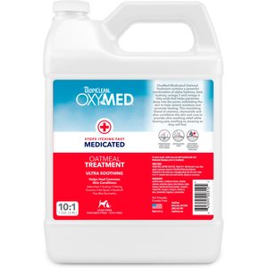 TropiClean OxyMed Medicated Itch Relief Oatmeal Dog Conditioner Treatment Rinse, 1-gal bottle