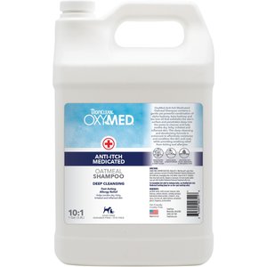 TropiClean OxyMed Medicated Anti-Itch Dog Shampoo, 1-gal bottle