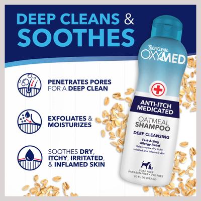 Show full view: TropiClean OxyMed Medicated Anti-Itch Dog Shampoo, 1-gal bottle slide 5 of 12