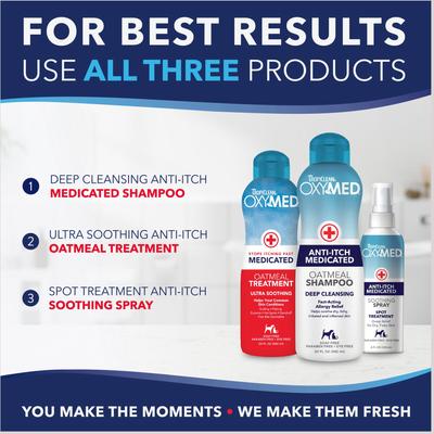 Show full view: TropiClean OxyMed Medicated Anti-Itch Dog Shampoo, 1-gal bottle slide 9 of 12