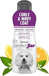 TropiClean PerfectFur Detangling Curly & Wavy Coat Dog Shampoo, 16-fl oz bottle