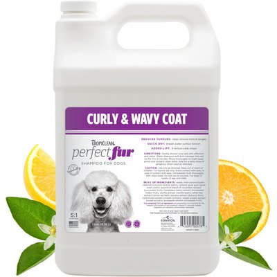 TropiClean TropiClean PerfectFur Detangling Curly & Wavy Coat Dog Shampoo, 1-gal bottle
