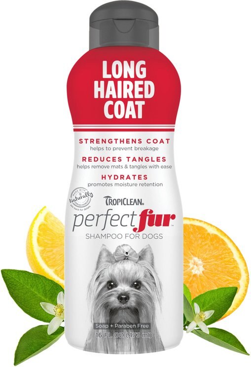 TropiClean PerfectFur Long Haired Coat Conditioning & Detangling Dog Shampoo