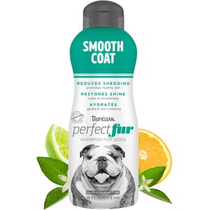 TropiClean PerfectFur Smooth Coat Shed Reducing Dog Shampoo, 16-fl oz bottle
