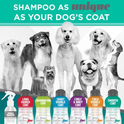 Show full view: TropiClean PerfectFur Smooth Coat Shed Reducing Dog Shampoo, 16-fl oz bottle slide 7 of 10