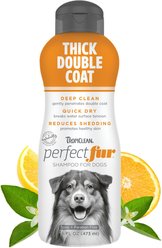 TropiClean PerfectFur Thick Double Coat Shed Reducing Dog Shampoo, 16-fl oz bottle