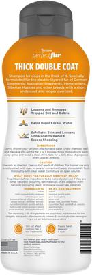 Show full view: TropiClean PerfectFur Thick Double Coat Shed Reducing Dog Shampoo, 16-fl oz bottle slide 2 of 10