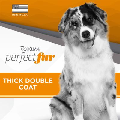 Show full view: TropiClean PerfectFur Thick Double Coat Shed Reducing Dog Shampoo, 16-fl oz bottle slide 3 of 10