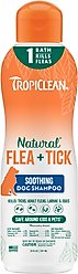 TropiClean Plus Soothing Natural Flea & Tick Treatment Dog Shampoo, 20-fl oz bottle