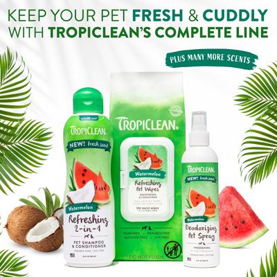 Show full view: TropiClean Refreshing 2-in-1 Dog Shampoo & Conditioner, Watermelon Scent, 20-fl oz bottle slide 9 of 10